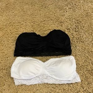 Two Marilyn Monroe bandeau strapless bras, Medium, like new condition